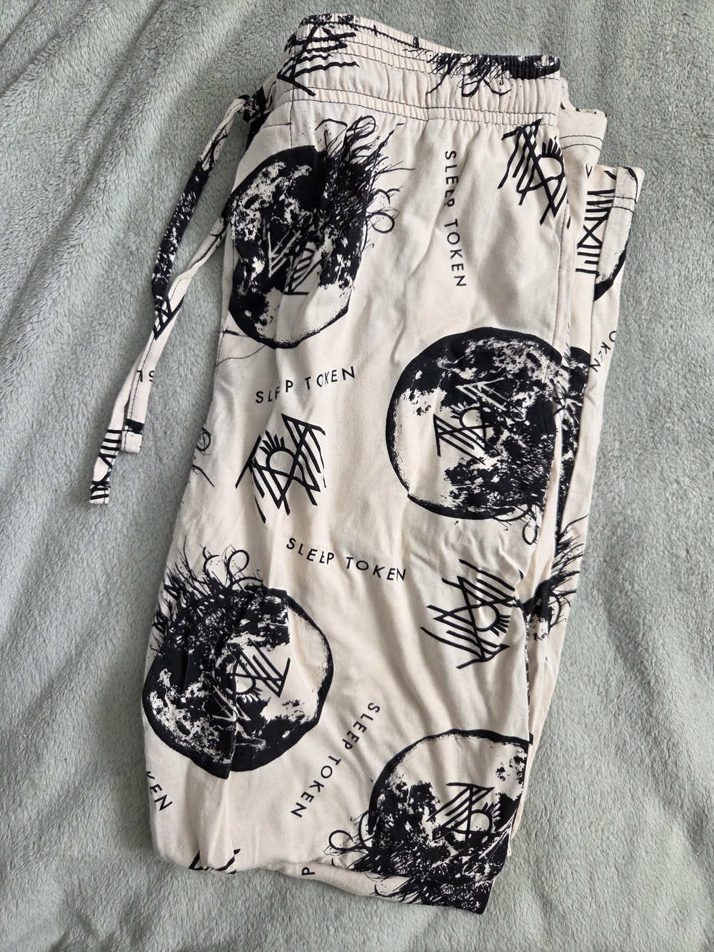 Sleep Token Women's Black & Cream Logo Lounge Pajama Pants